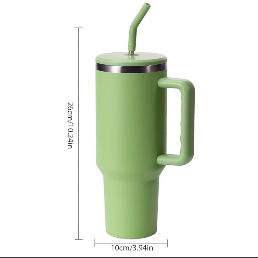Green Insulated Tumbler with Handle